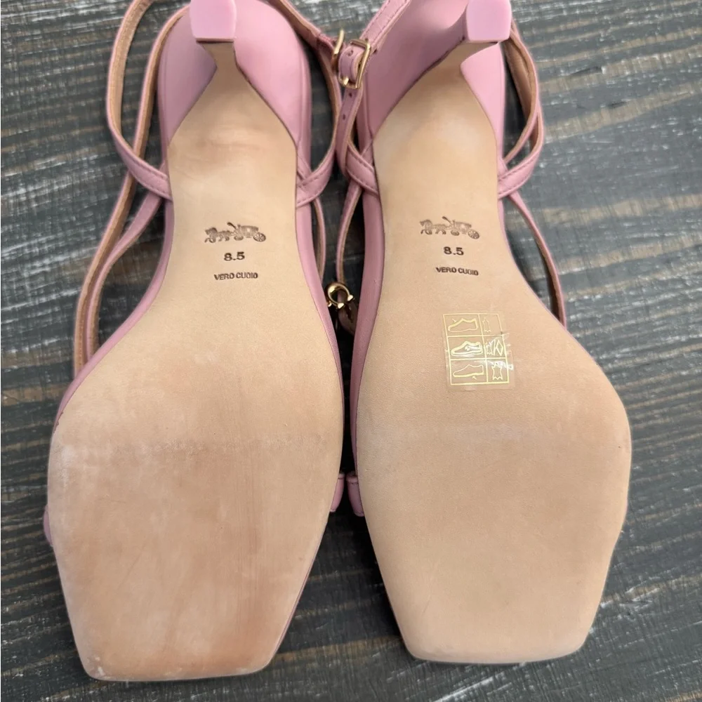 Coach Sandals Kaia Carnation Jute Heels- never worn - Picture 5 of 7